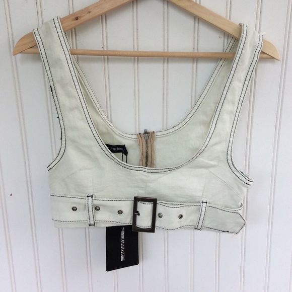 PrettyLittleThing Stone Buckle Bralette. - Picture 2 of 14